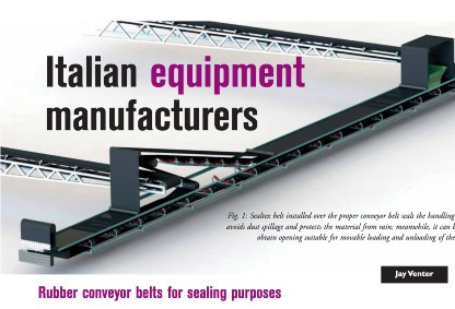 Rubber conveyor belts for sealing purposes - Italian equipment manufacturers - SIG
